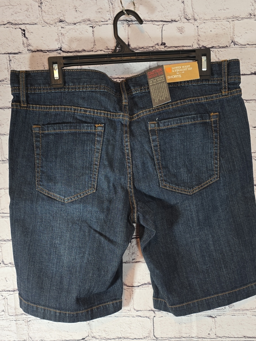 Mossimo Supply Co. Women's Dark Indigo Denim Bermuda Shorts Size 13 NWT - Picture 6 of 10